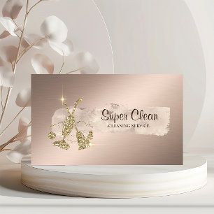 Elegant Paint Stroke Glitter Broom,Vacuum cleaner Business Card