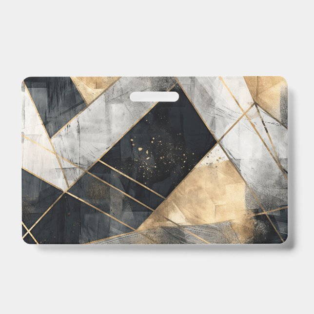 Elegant painted background ID badge (Front)