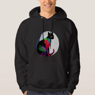 Elegant Painted Cat Hoodie