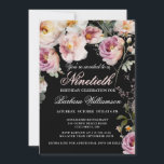 Elegant Painted Floral 90th Birthday Party Invitation<br><div class="desc">Start this special 90th birthday celebration in a elegant style with this beautifully feminine gentle floral invitation with watercolor mixed wildflowers and trailing greenery. All of the text can be personalised for your party including the guest of honour's age. If you have any special requests or require design assistance, just...</div>