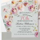 Elegant Painted Floral Surprise 70th Birthday  Invitation<br><div class="desc">Start this special surprise 70th birthday celebration in a elegant style with this beautifully feminine gentle floral invitation with watercolor mixed wildflowers and trailing greenery. All of the text can be personalised for your party including the guest of honour's age. If you have any special requests or require design assistance,...</div>