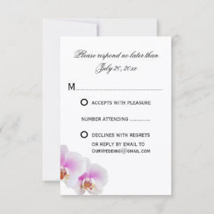 Elegant Painted Orchids RSVP Reply Cards