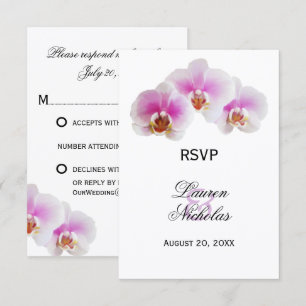 Elegant Painted Orchids RSVP Reply Cards