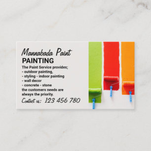 Elegant Painting Service Photo Business Card