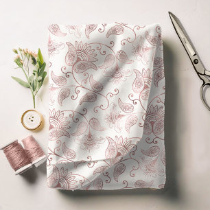 Elegant Paisley Floral Rose Gold ID639 Fabric