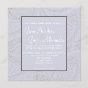 Elegant Paisley Formal Wedding Invitation