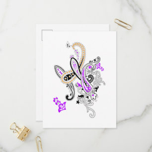 Elegant Paisley Invitation Postcard