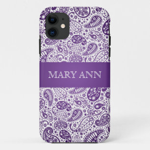 Elegant Paisley Pattern Purple Case-Mate iPhone Case
