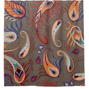 Elegant Paisley Print: Vintage Pattern Shower Curtain