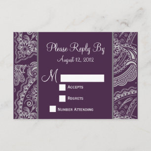 Elegant Paisley RSVP for Wedding Invitations