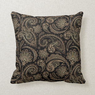 Elegant Paisley Vintage Damask Flowers Floral Cushion