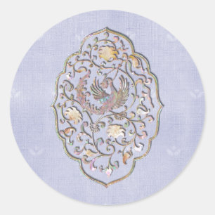 Elegant Pale Blue Vintage Wedding Envelope Seals