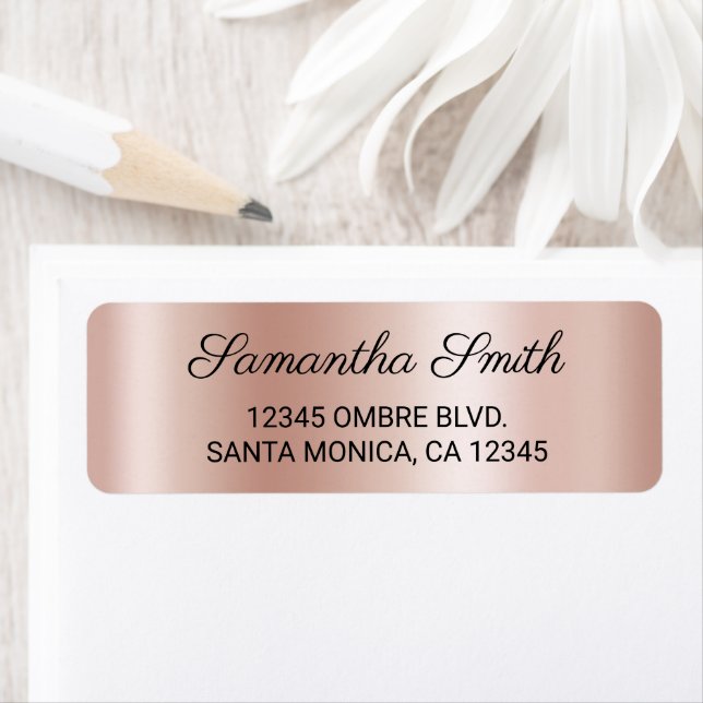 Elegant Pale Blush Pale Rose Gold Ombre (Insitu)