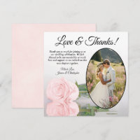 Elegant Pale Blush Pink Rose Oval Photo Wedding
