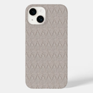 Elegant Pale Cream Faux Diamond Knit Pattern Case-Mate iPhone 14 Case
