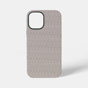 Elegant Pale Cream Faux Diamond Knit Pattern iPhone 12 Mini Case