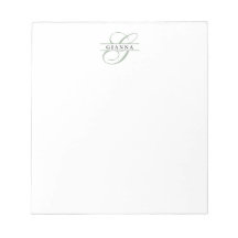 Elegant Pale Green Calligraphy Split Monogram