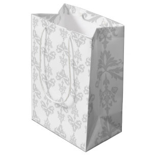 Elegant Pale Grey & White Gift Bag