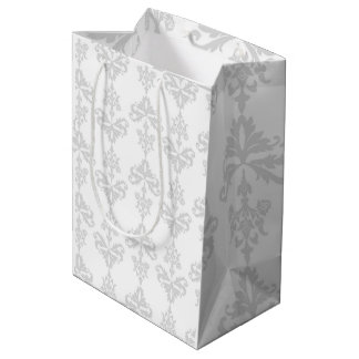 Elegant Pale Grey & White Gift Bag
