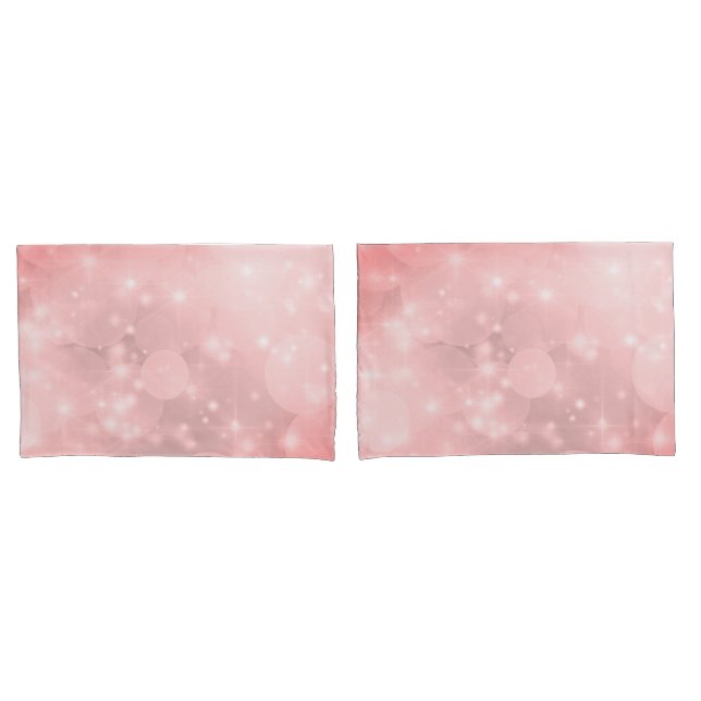 Elegant Pale Pink Sparkly design Pillowcase (Front-Set)