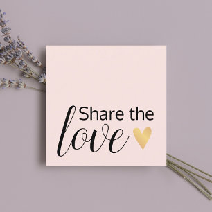 Elegant Pale Rose Gold Heart Beauty Salon Referral Card