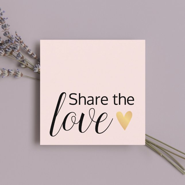 Elegant Pale Rose Gold Heart Beauty Salon Referral Card (Creator Uploaded)