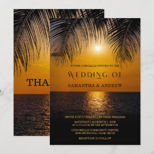 Elegant Palm Leaf Wedding Template