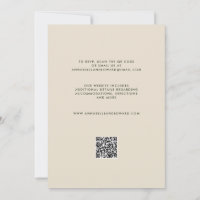 Elegant Palm Tree Wedding Invitation with QR Code
