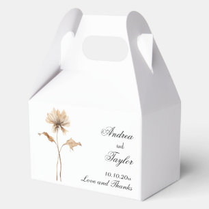 Elegant Pampas Grass Wedding Favour Box