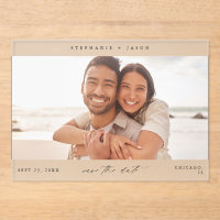 Elegant Panoramic Photo Modern Save the Date