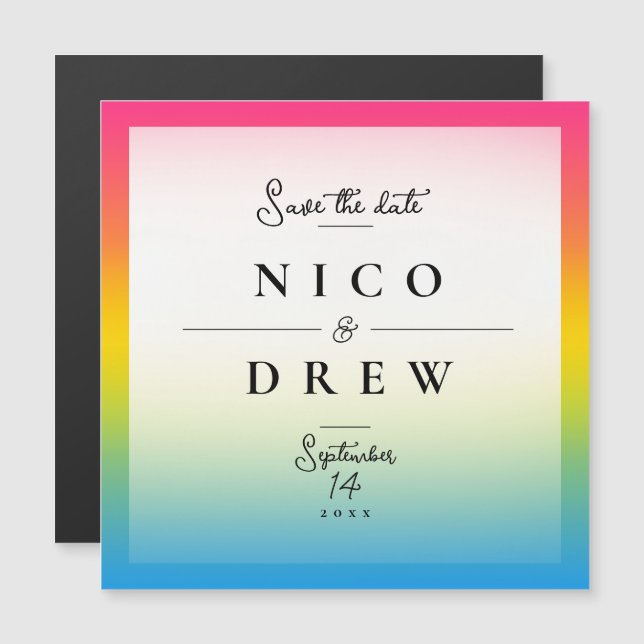 Elegant Pansexual Pride Wedding  (Front/Back)