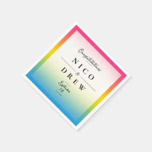 Elegant Pansexual Pride Wedding Napkin