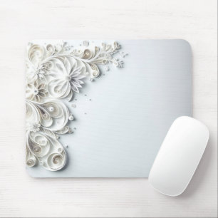 Elegant Paper Quilling Border Mouse Pad