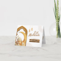 Elegant Papercut Mosque and Gold Crescent