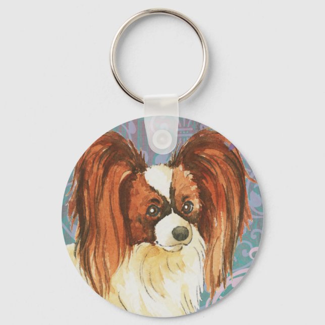 Elegant Papillon Key Ring (Front)