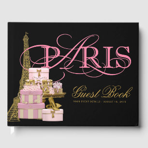 Elegant Paris Birthday Party Guest Books