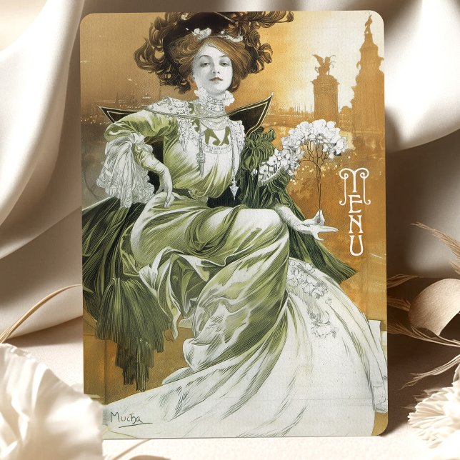 Elegant Parisian Vintage Glamour Menu Card (Creator Uploaded)