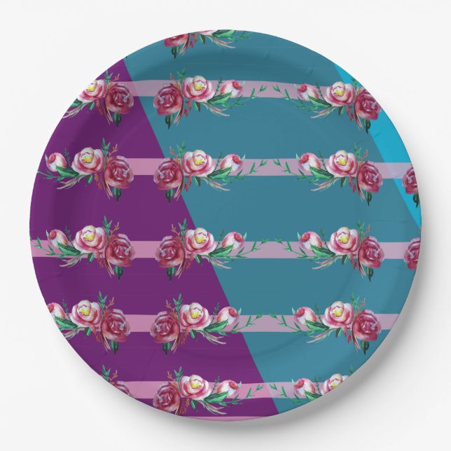 Elegant Party Custom Paper Plates (Front)