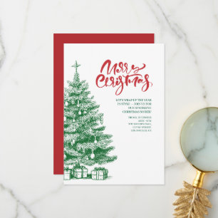 elegant party holiday christmas invitations