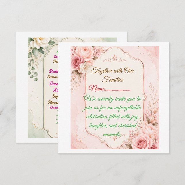 Elegant Party Invite Template (Front/Back)