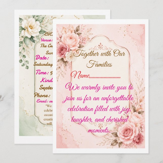Elegant Party Invite Template (Front/Back)