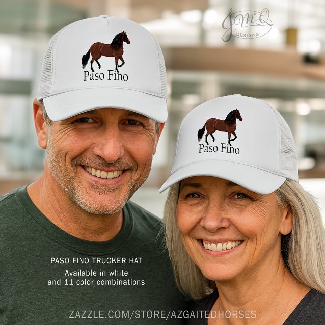 Elegant Paso Fino Horse Artwork Trucker Hat (Elegant Paso Fino Horse Artwork)