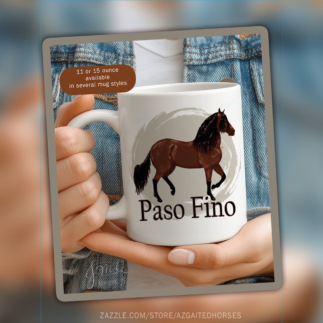Elegant Paso Fino Horse – Gaited Breed Art Coffee Mug (Elegant Paso Fino Horse – Gaited Breed Art Coffee Mug)