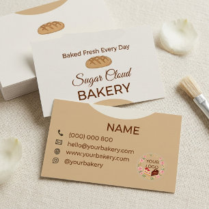 Elegant Pastel Bakery Sugar Cloud Bakery Business Card