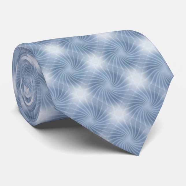 Elegant Pastel Blue - Unique Pattern Tie (Rolled)