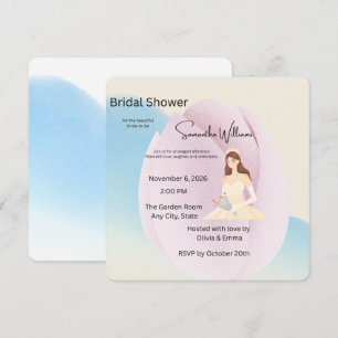 Elegant Pastel Bridal Shower Invitation – Modern I