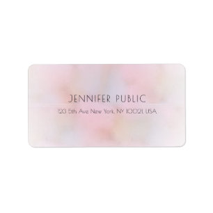 Elegant Pastel Colours Modern Minimalist Template Label