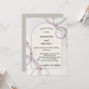 Elegant Pastel Floral Arch Wedding Invitation
