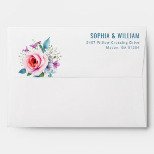 Elegant Pastel Floral Arrangment Envelope