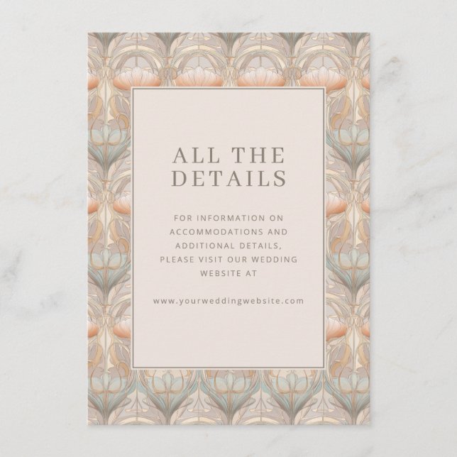 Elegant Pastel Floral Enclosure Card (Front)